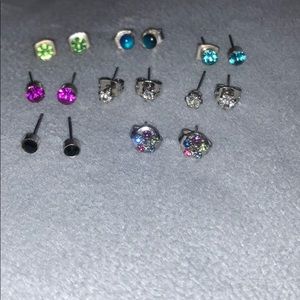 Stud earring set of 8